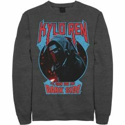 Licensed Character Men's Star Wars Kylo Ren Show You The Dark Side Metal Text Sweatshirt Kelly -Licensed Character Shop unnamed file 23497