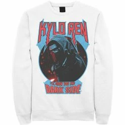 Licensed Character Men's Star Wars Kylo Ren Show You The Dark Side Metal Text Sweatshirt Kelly -Licensed Character Shop unnamed file 23503
