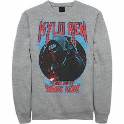 Licensed Character Men's Star Wars Kylo Ren Show You The Dark Side Metal Text Sweatshirt Kelly -Licensed Character Shop unnamed file 23504