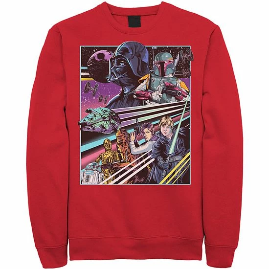 Licensed Character Men's Star Wars Neon Rebel Alliance Poster Sweatshirt Athletic Heather 3 Licensed Character Men's Star Wars Neon Rebel Alliance Poster Sweatshirt Athletic Heather