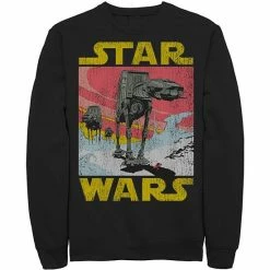 Licensed Character Men's Star Wars At-AT Retro Poster Sweatshirt White