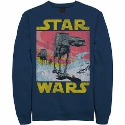 Licensed Character Men's Star Wars At-AT Retro Poster Sweatshirt White -Licensed Character Shop unnamed file 23529