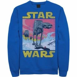Licensed Character Men's Star Wars At-AT Retro Poster Sweatshirt White -Licensed Character Shop unnamed file 23531