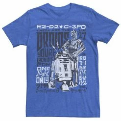 Licensed Character Men's Star Wars R2-D2 And C-3PO The Droids You're Looking For Show Tee Red Heather -Licensed Character Shop unnamed file 23543