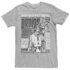 Licensed Character Men's Star Wars R2-D2 And C-3PO The Droids You're Looking For Show Tee Red Heather -Licensed Character Shop unnamed file 23546