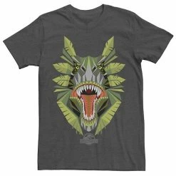 Licensed Character Men's Jurassic World Tikisaur Leaf Face Roar Graphic Tee Silver -Licensed Character Shop unnamed file 23559
