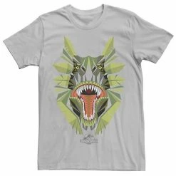 Licensed Character Men's Jurassic World Tikisaur Leaf Face Roar Graphic Tee Silver -Licensed Character Shop unnamed file 23560