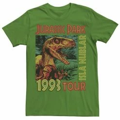 Licensed Character Men's Jurassic Park Isla Nublar 1993 Tour Poster Tee Athletic Heather -Licensed Character Shop unnamed file 23579