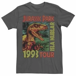 Licensed Character Men's Jurassic Park Isla Nublar 1993 Tour Poster Tee Athletic Heather -Licensed Character Shop unnamed file 23580