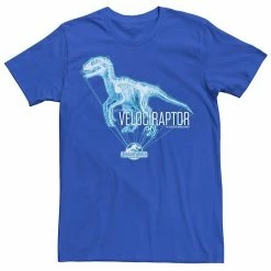 Licensed Character Men's Jurassic World Velociraptor Hologram Title Logo Tee Royal Heather -Licensed Character Shop unnamed file 23589