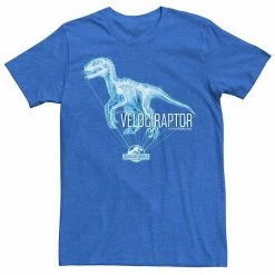 Licensed Character Men's Jurassic World Velociraptor Hologram Title Logo Tee Royal Heather -Licensed Character Shop unnamed file 23591