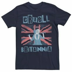 Licensed Character Men's Disney Cruella Cruell Britannia Tee Black -Licensed Character Shop unnamed file 23594