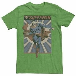 Licensed Character Men's DC Comics Superman Posed Pop Art Poster Graphic Tee Kelly Heather -Licensed Character Shop unnamed file 23617