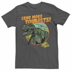 Licensed Character Men's Jurassic Park T-Rex Send More Tourists Tee Navy Heather
