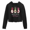 Licensed Character Juniors' Christmas Gnome Cropped Hoodie -Licensed Character Shop unnamed file 2371