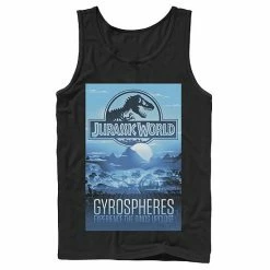 Licensed Character Men's Jurassic World Gyrospheres Tour Park Poster Graphic Tank Top Black -Licensed Character Shop unnamed file 23714
