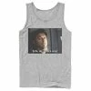 Licensed Character Men's Jurassic Park Life Finds A Way Goldblum Jeff Stare Tank Top Athletic Heather -Licensed Character Shop unnamed file 23717
