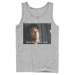 Licensed Character Men's Jurassic Park Life Finds A Way Goldblum Jeff Stare Tank Top Athletic Heather