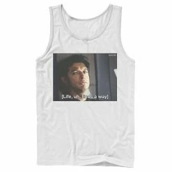 Licensed Character Men's Jurassic Park Life Finds A Way Goldblum Jeff Stare Tank Top Athletic Heather -Licensed Character Shop unnamed file 23720