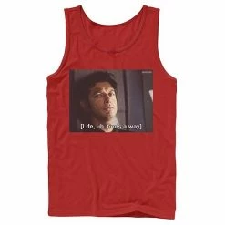 Licensed Character Men's Jurassic Park Life Finds A Way Goldblum Jeff Stare Tank Top Athletic Heather -Licensed Character Shop unnamed file 23722