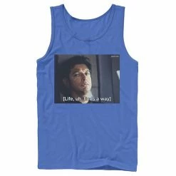 Licensed Character Men's Jurassic Park Life Finds A Way Goldblum Jeff Stare Tank Top Athletic Heather -Licensed Character Shop unnamed file 23724
