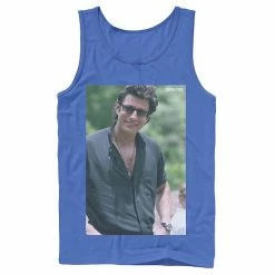Licensed Character Men's Jurassic Park Jeff Goldblum Smile Poster Style Tank Top Charcoal -Licensed Character Shop unnamed file 23729