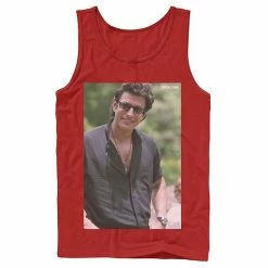 Licensed Character Men's Jurassic Park Jeff Goldblum Smile Poster Style Tank Top Charcoal -Licensed Character Shop unnamed file 23730