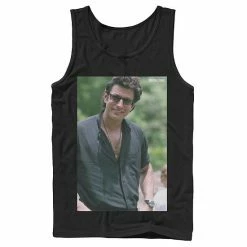 Licensed Character Men's Jurassic Park Jeff Goldblum Smile Poster Style Tank Top Charcoal -Licensed Character Shop unnamed file 23731