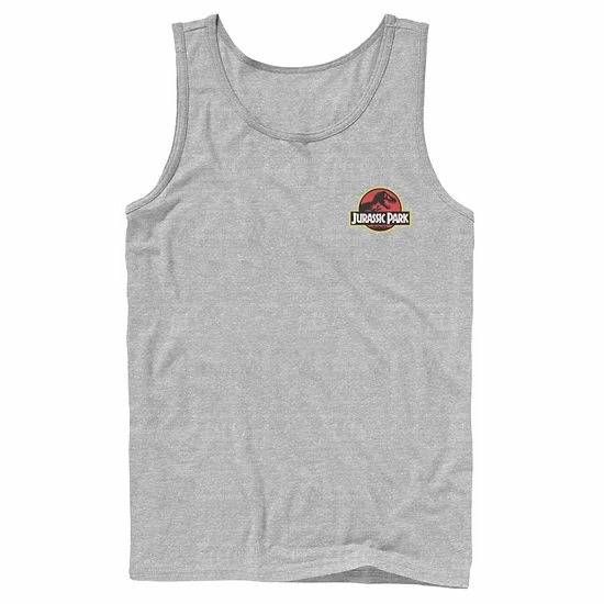 Licensed Character Mens Jurassic Park Logo Red & Yellow Pocket Tank Top 5 Licensed Character Mens Jurassic Park Logo Red & Yellow Pocket Tank Top - Image 3