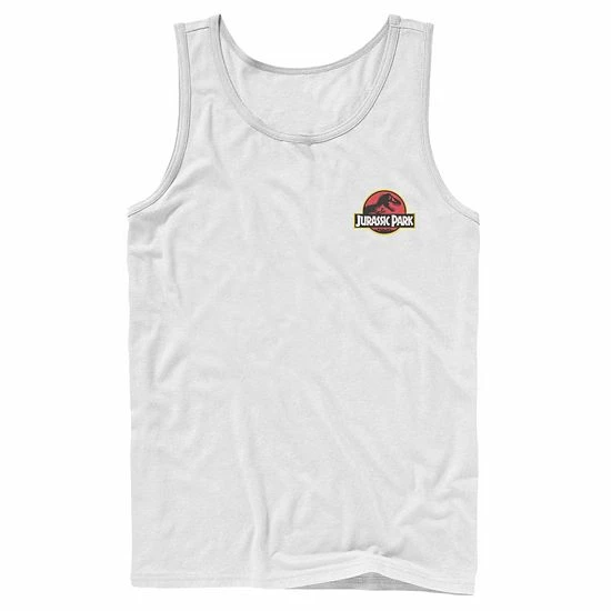 Licensed Character Mens Jurassic Park Logo Red & Yellow Pocket Tank Top 10 Licensed Character Mens Jurassic Park Logo Red & Yellow Pocket Tank Top - Image 8