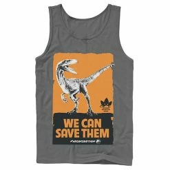 Licensed Character Men's Jurassic World We Can Save Them Poster Tank Red -Licensed Character Shop unnamed file 23751