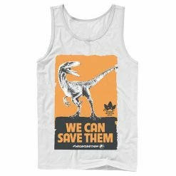 Licensed Character Men's Jurassic World We Can Save Them Poster Tank Red -Licensed Character Shop unnamed file 23752