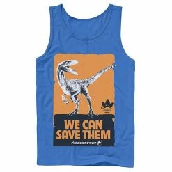 Licensed Character Men's Jurassic World We Can Save Them Poster Tank Red -Licensed Character Shop unnamed file 23754