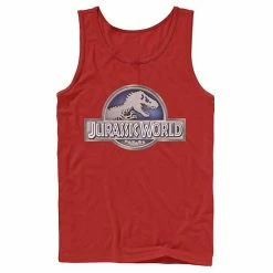 Licensed Character Men's Jurassic World Classic Metal Coin Logo Graphic Tank Top White -Licensed Character Shop unnamed file 23761