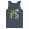 Licensed Character Men's Jurassic World Dinosaurs Group Of 3 Neon Graphic Tank Top Black -Licensed Character Shop unnamed file 23773