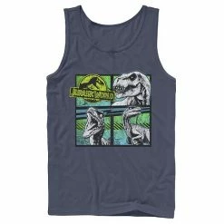 Licensed Character Men's Jurassic World Dinosaurs Group Of 3 Neon Graphic Tank Top Black -Licensed Character Shop unnamed file 23774