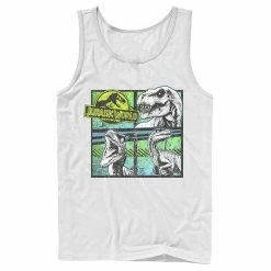 Licensed Character Men's Jurassic World Dinosaurs Group Of 3 Neon Graphic Tank Top Black -Licensed Character Shop unnamed file 23775