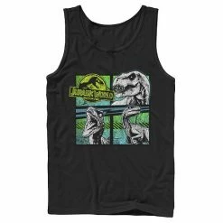 Licensed Character Men's Jurassic World Dinosaurs Group Of 3 Neon Graphic Tank Top Black -Licensed Character Shop unnamed file 23778