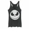 Licensed Character Juniors' Disney The Nightmare Before Christmas Jack Skellington Face Tank Black Heather -Licensed Character Shop unnamed file 2378