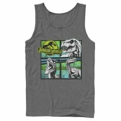 Licensed Character Men's Jurassic World Dinosaurs Group Of 3 Neon Graphic Tank Top Black -Licensed Character Shop unnamed file 23780