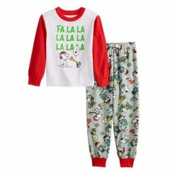 Licensed Character Boys 4-12 Jammies For Your Families® Peanuts "Fa La La" Pajama Set