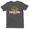 Licensed Character Mens Jurassic Park Neon Sign Fossil Logo Tee Charcoal Heather -Licensed Character Shop unnamed file 23841