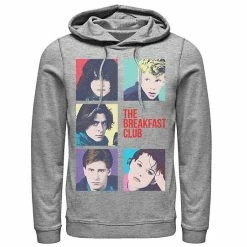 Licensed Character Men's Breakfast Club Group Shot Squares Hoodie Navy
