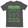 Licensed Character Men's Jurassic World Two Dino Gradient ID Chart Tee Navy Heather -Licensed Character Shop unnamed file 23855