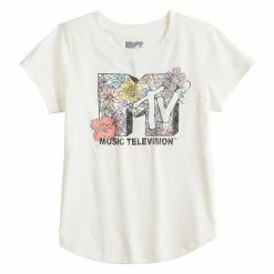 Licensed Character Girls 7-16 MTV Floral Graphic Tee