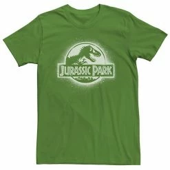 Licensed Character Men's Jurassic Park All White Spray Paint Stencil Movie Logo Tee Charcoal -Licensed Character Shop unnamed file 23879