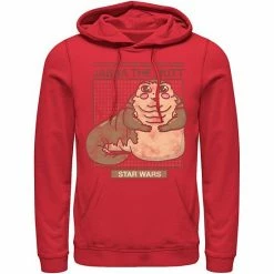 Licensed Character Men's Star Wars Jabba The Hutt Cartoon Cute Portrait Grid Hoodie White -Licensed Character Shop unnamed file 23891