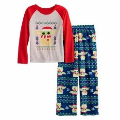 Licensed Character Girls 4-12 Jammies For Your Families® Star Wars The Mandalorian Grogu Aka Baby Yoda Pajama Set