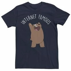 Licensed Character Men's Cartoon Network We Bare Bears Internet Famous Tee Black