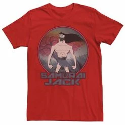 Licensed Character Men's Cartoon Network Samurai Jack The Meditating Warrior Badge Tee Red Heather -Licensed Character Shop unnamed file 23986